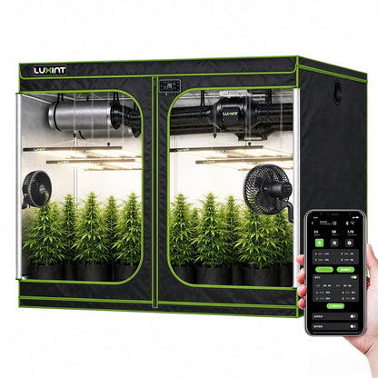 LUXINT 10x10 Complete Grow Tent Kit – 4x720W LED, Smart Controller, 8" Ventilation System