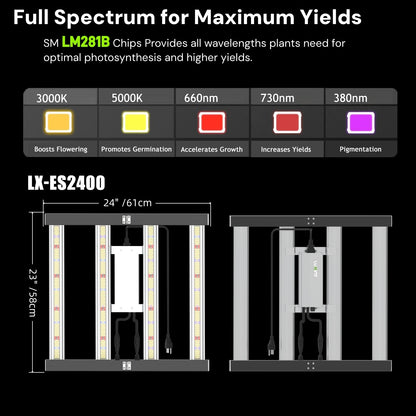 LUXINT 3x3 Starter Grow Tent Kit – 240W LED, 4" Inline Fan & Carbon Filter for Beginners
