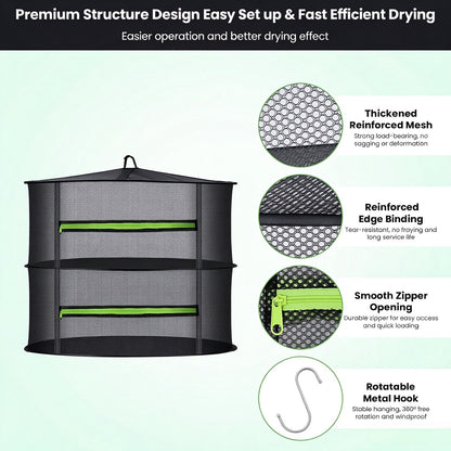 Hanging mesh drying rack for weed, mesh herb drying rack for herbs and flowers indoor