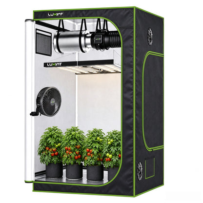 LUXINT 4x4 Starter Grow Tent Kit – 360W LED, 6" Inline Fan & Carbon Filter for Beginners