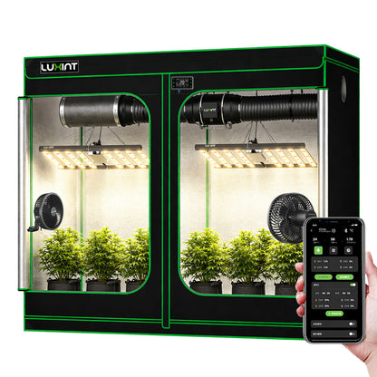 LUXINT 8x4 Complete Grow Tent Kit – 2x480W LED, Smart Controller, 8" Ventilation System