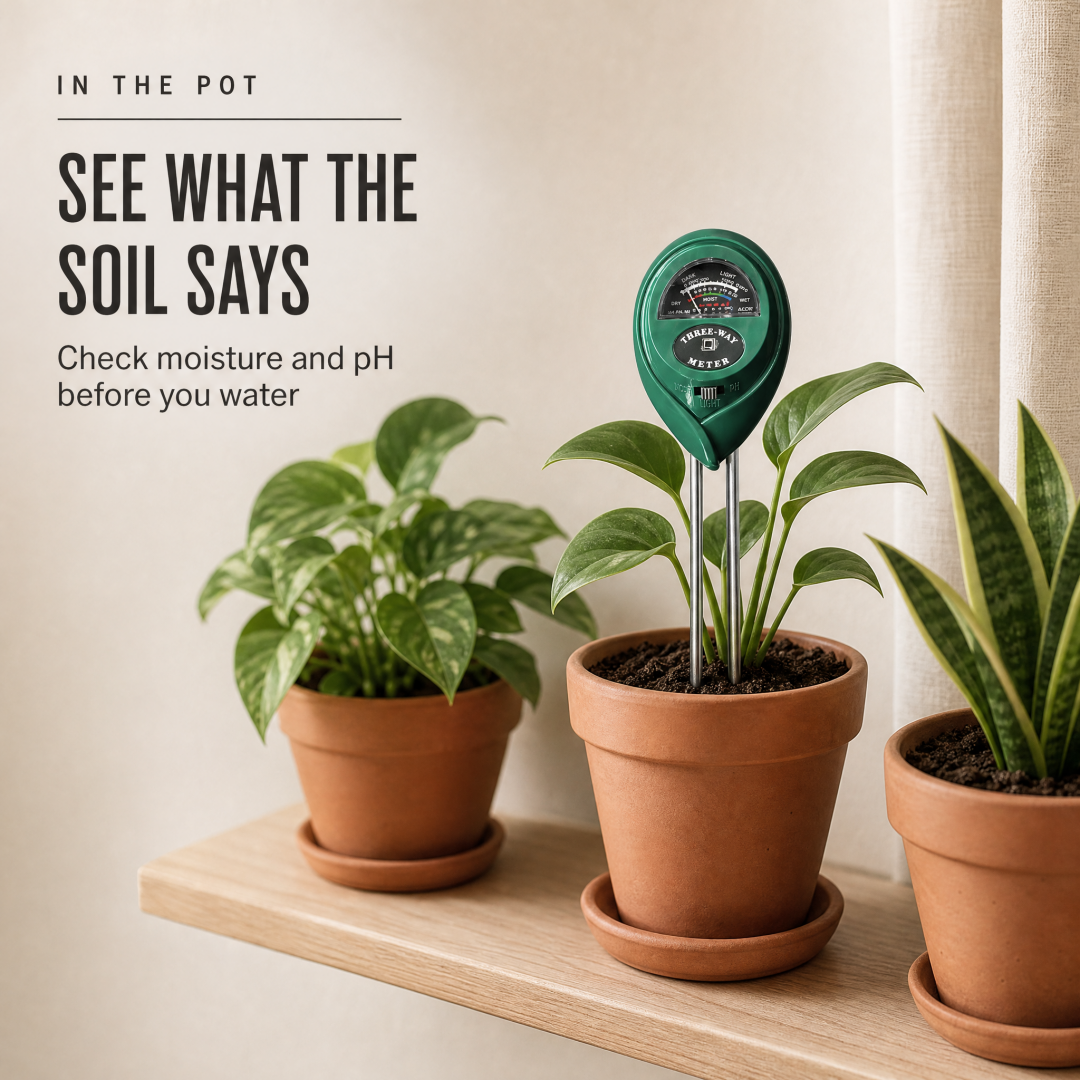 Agricultural soil tester, soil moisture tester for indoor houseplants and flowers.