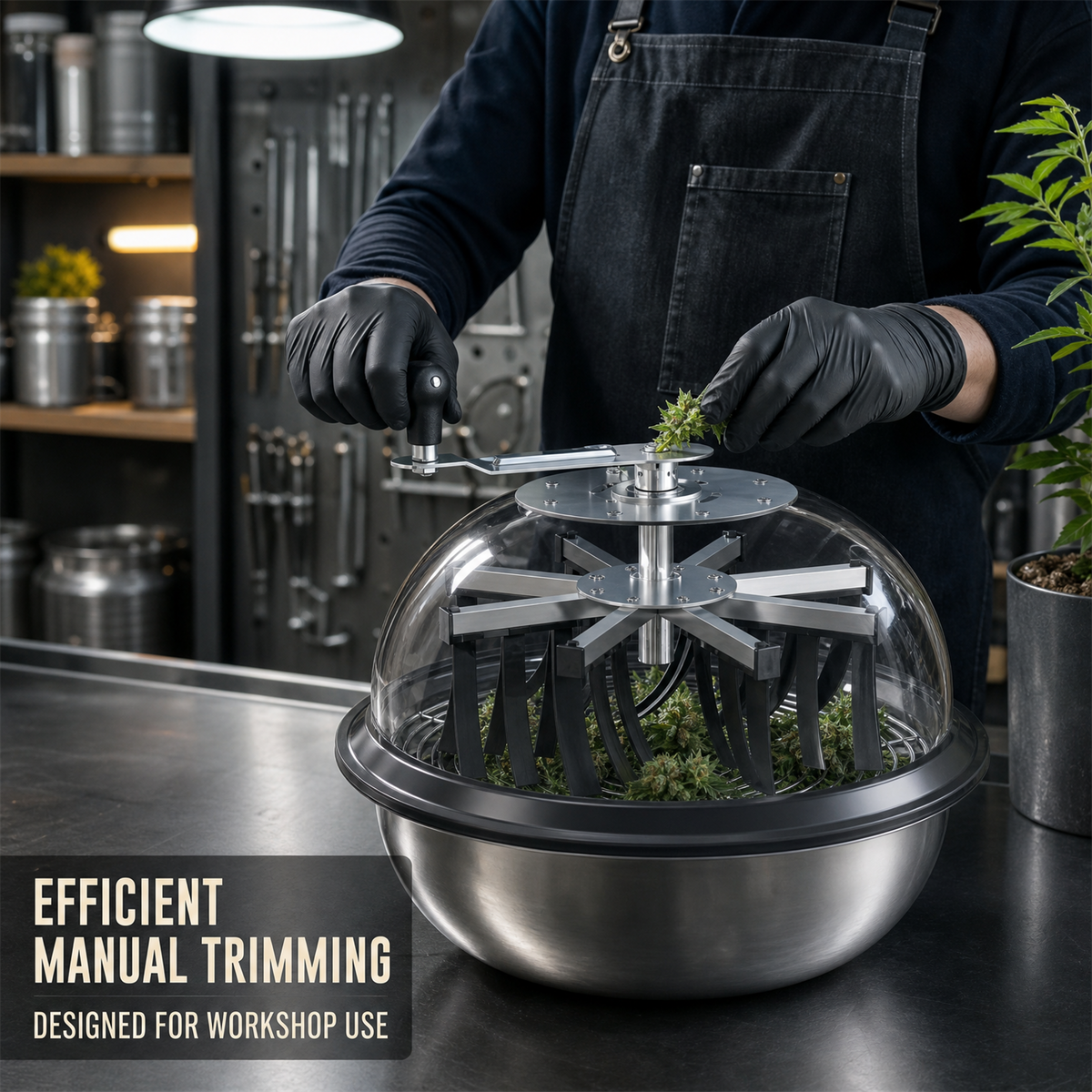 Bowl trimmer for weed, bowl leaf trimmer with replaceable bowl trimmer blades