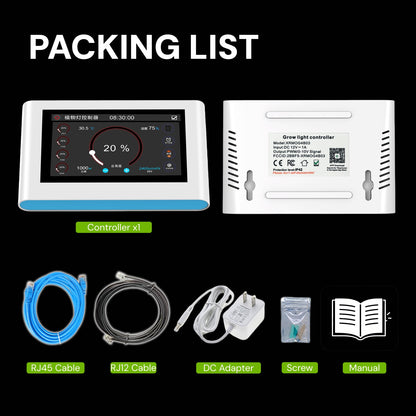 LUXINT Smart LED Grow Light Controller – 0-10V Dimming & Daisy-Chained, Sunrise/Sunset, Timing, 4-Channel Spectral Control