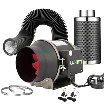 4" Inline Fan & Carbon Filter Kits For Grow Tent