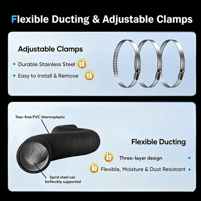 4" Inline Fan & Carbon Filter Kits For Grow Tent