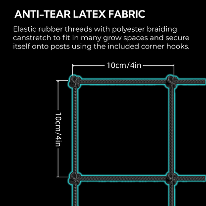 Elastic scrog net 4x4 plant support net for indoor grow tent cultivation