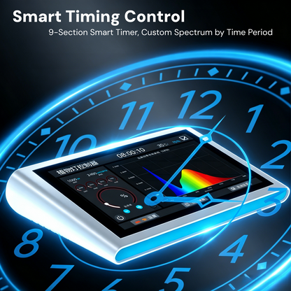 LUXINT Smart LED Grow Light Controller – 0-10V Dimming & Daisy-Chained, Sunrise/Sunset, Timing, 4-Channel Spectral Control
