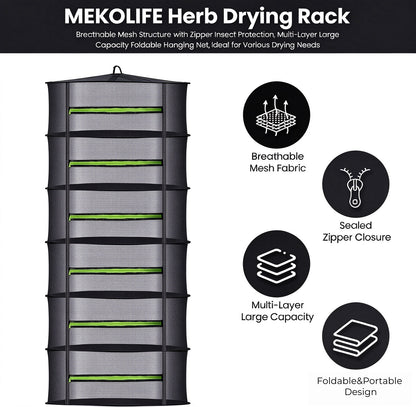 LUXINT hanging mesh drying rack, collapsible mesh drying rack for herbs, flowers and knitwear sweaters
