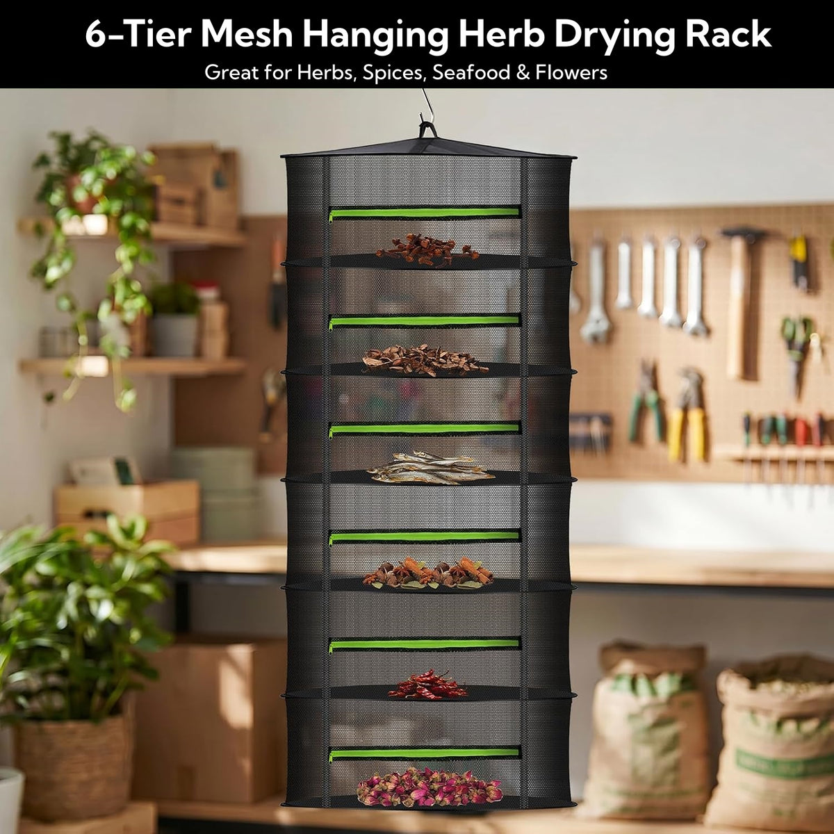Stackable pop up mesh drying rack, mesh drying rack near me for clothes and herbs